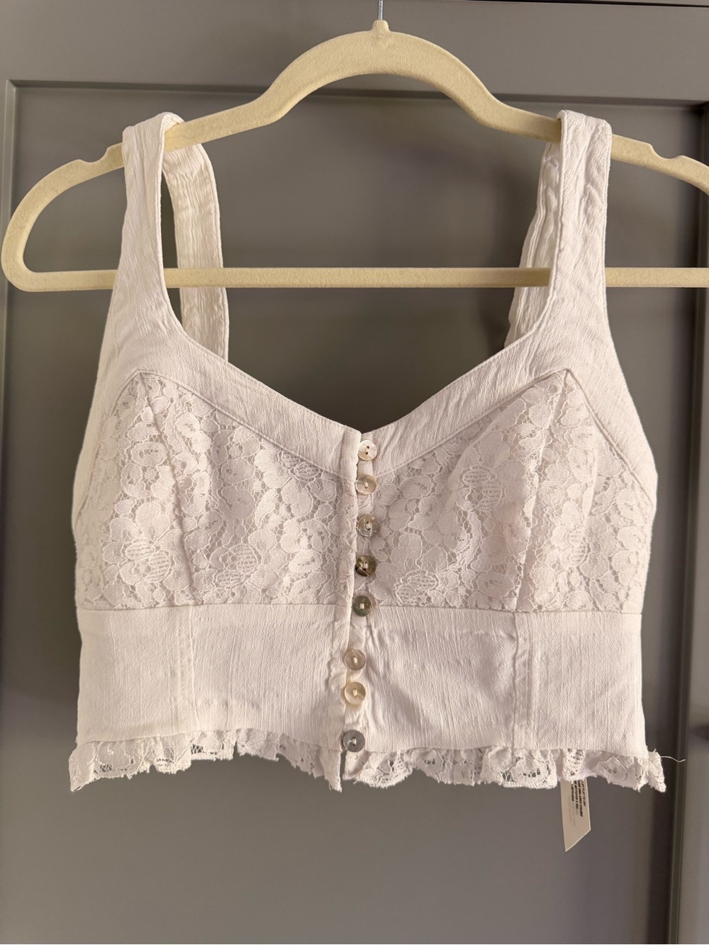 Free People White Lace Bralette
